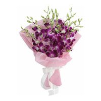 Valentine's Day Flowers to India : Orchids in Crepe Packing