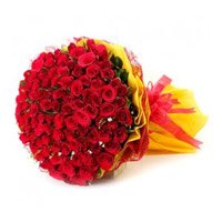 Wedding Flowers Delivery in India. Red Roses Bouquet 150 Flowers in Delhi