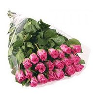 Order Pink Roses Bouquet 24 flowers to India, Send Flowers with Rakhi to India