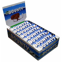 Chocolate Delivery in India with 24 Pcs Bounty Chocolates. Newborn Gifts in India