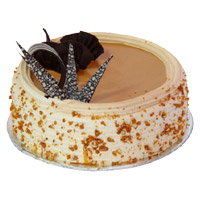 Free Cake Delivery in India for 1 Kg Butter Scotch Cake From 5 Star Bakery