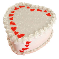 Send 2 Kg Heart Shape Butter Scotch Cake Delivery to India