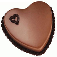Buy 2 Kg Heart Shape Chocolate Cakes to India on Rakhi