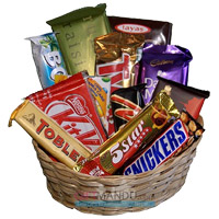Order for Newborn Gifts to India. Basket of Assorted Newborn Chocolate in Chandigarh