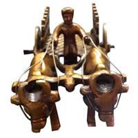 Send Ganesh Chaturthi Gifts to India with Bullock Cart in Brass
