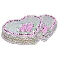 Send Online 2 Kg Double Heart Shape Cake (Mention Your Flavour) to India