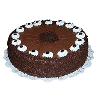 Send Cakes to India. 1 Kg Eggless Chocolate Cake From 5 Star Bakery on Rakhi