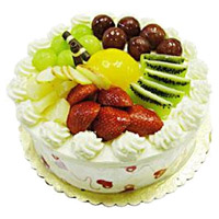 Send Cakes to India. 1 Kg Eggless Fruit Cake From 5 Star Hotel on Rakhi