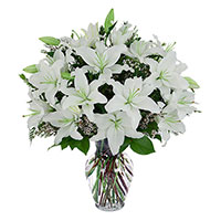 Friendship Day White Lilies in India