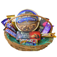 Basket of Diwali Chocolates in India and Cookies