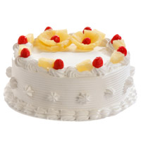 Get Rakhi with 1 Kg Pineapple Cake From 5 Star Hotel. Send Cake to India
