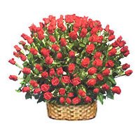 Deliver Red Roses Basket 250 Flowers to India, Online Rakhi to India