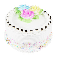Deliver 2 Kg Eggless Vanilla Cake to India