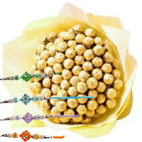 Order 80 Pcs Ferrero Rocher Bouquet delivery in India on Rakhi