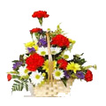 Mixed Flower Basket 12 Flowers to India : Send Flowers to India