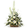 Mixed White Flowers Basket 12 Flowers to India : Flowers to India