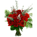Red Roses and Carnation Bouquet 12 Flowers to India