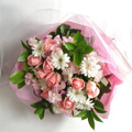 Pink and White Mixed Flowers Bouquet 36 Flowers to India : Send Flowers to India
