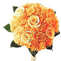 Yellow Roses and Carnations Bouquet 24 Flowers to India : Send Flowers to India