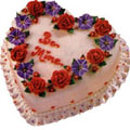 Cakes to India : Heart Shape Cakes to India