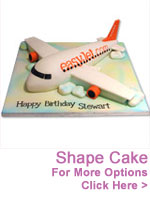 Send Shape Cakes to India : Number Cakes : Aeroplane Cakes