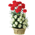 Flowers to India : Anniversary Flowers to India : Carnations and Roses