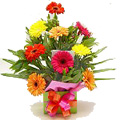 Flowers to India : Mixed Gerbera Arrangement