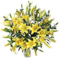 Anniversary Yellow Lily Flowers to India