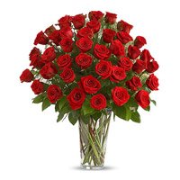 Vase Arrangement of Red Roses 75 Flowers to India: Send Flowers to India : Flowers to India
