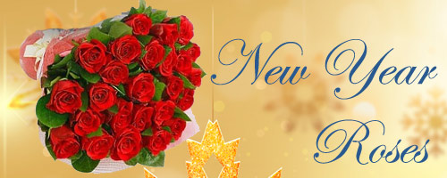 New Year Roses to India
