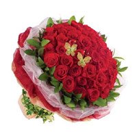 Deliver Valentine's Day Flowers in India : Red Roses Bouquet to India