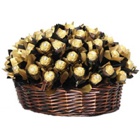 Basket of 48 Pcs Ferrero Rocher Chocolates in India for Diwali