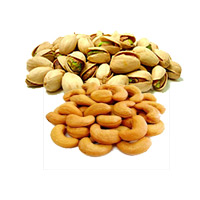 Order 250gm Roasted Cashew and 250gm Pistachio to Sholapur. Gifts Delivery in India
