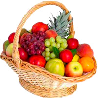 Deliver Online Rakhi Gifts to India. 4 Kg Mix Fresh Fruits Basket India to India
