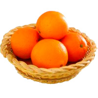 12 Pcs Fresh Orange Fruit Basket Delivery India for Rakhi